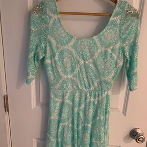 Alya small mint green skater dress.